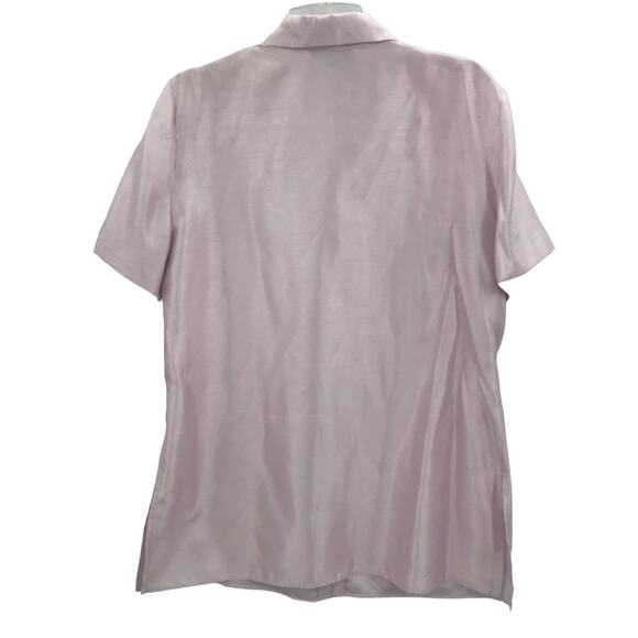 Dressbarn Lavender 2 Piece Set Button Down Shirt & Sleeveless Floral Tank Top 14 - Picture 4 of 8